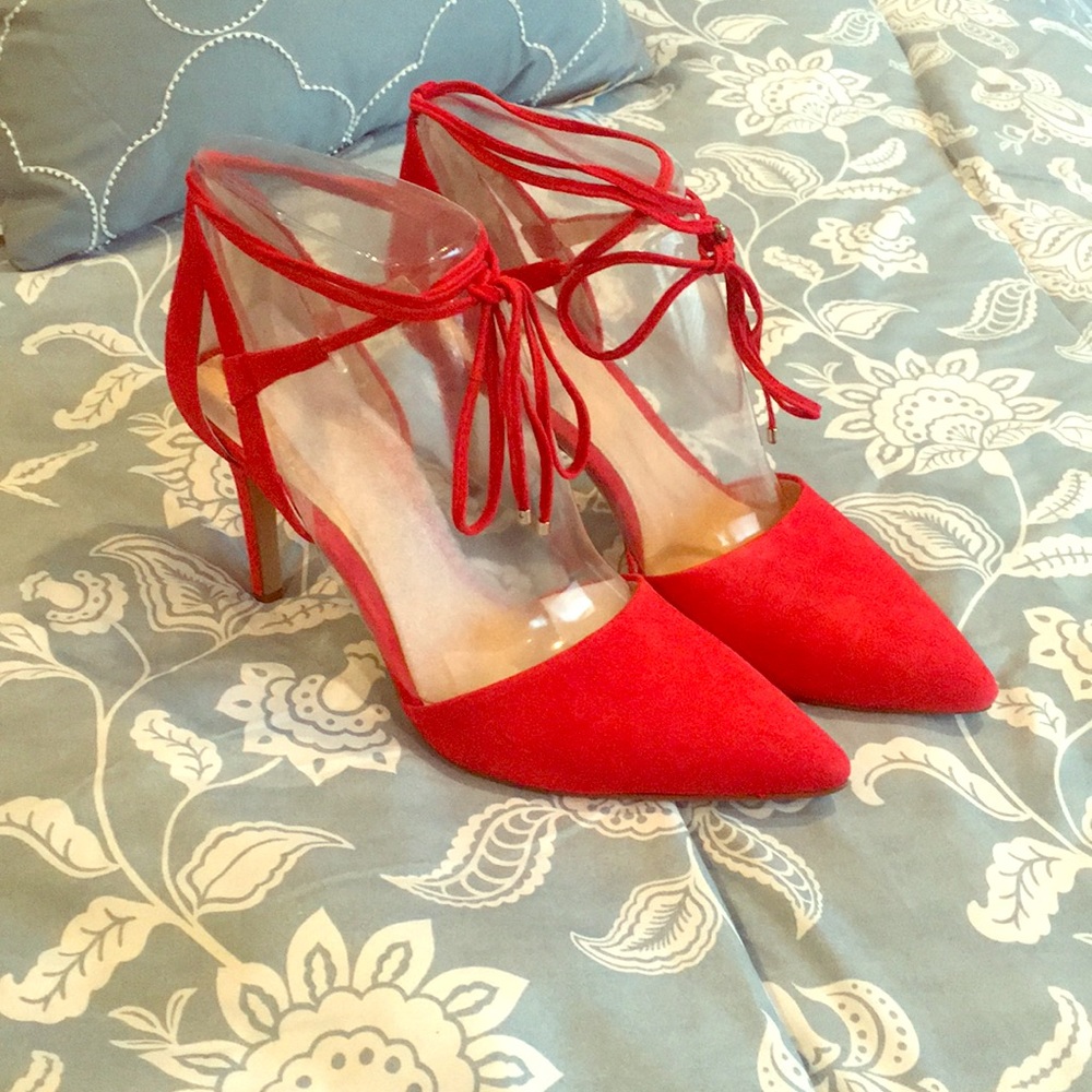 Vince Camuto Red Suede High Heels / SIZE 11